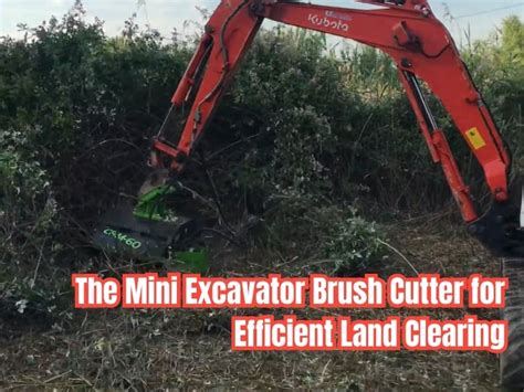 mini excavator with brush cutter|clearing brush with mini excavator.